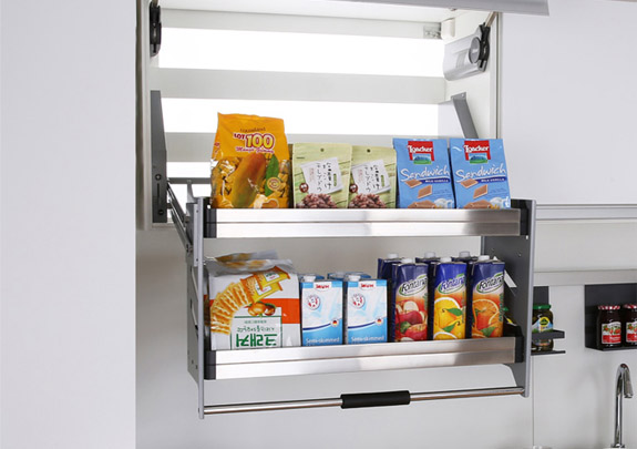 Pull Down Basket Overhead Cabinet Storage Oben Products